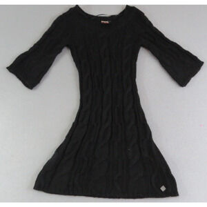 Roxy Limited Edition Wool Blend Cable Knit Minimalist Sweater Dress Women's Med